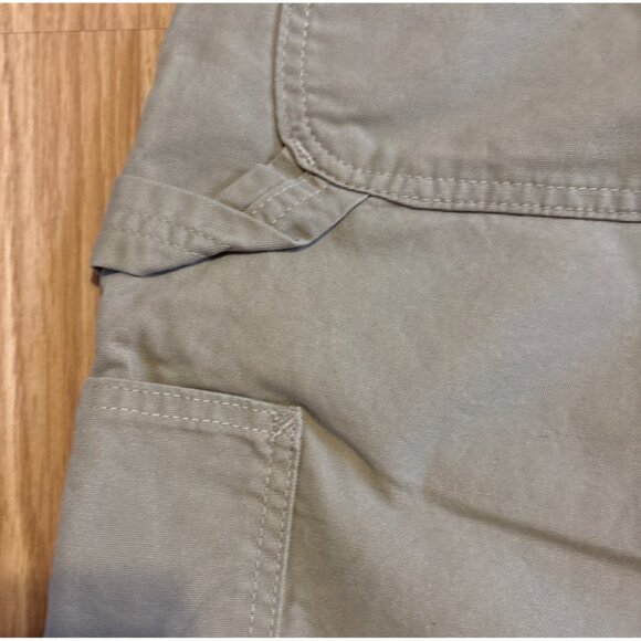 Carhartt Pants Mens 38x30 Tan Cotton Work Pants With Utility Pockets - Picture 8 of 9